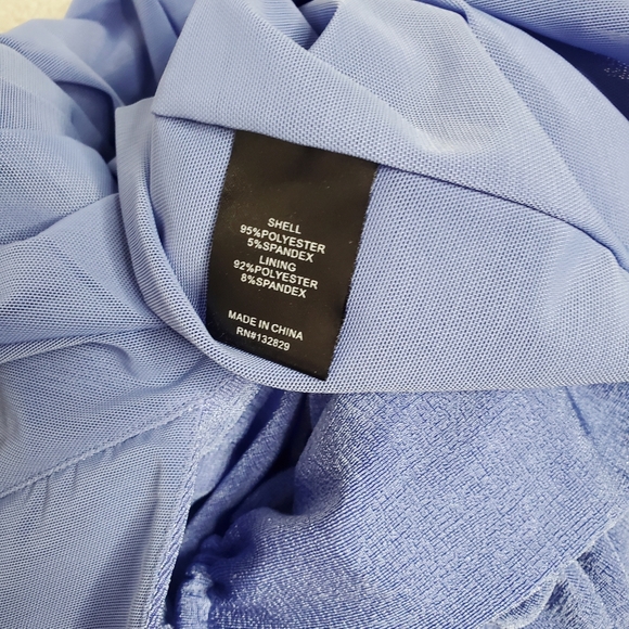 Revolve x Michael Costello | Blue Carol Knee Length Halter Dress - Picture 8 of 8